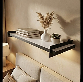 Tekli Dekoratif Duvar Rafı – Modern Tasarım, Kolay Montaj, 60x20 Cm